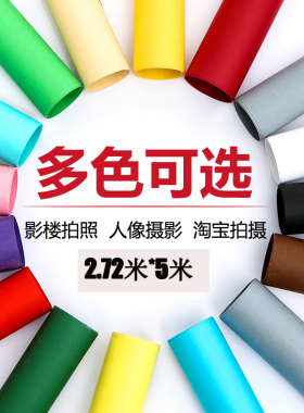 纯色摄影背景纸2.7X 5米色背景影楼影棚拍照婚纱黑色白色加厚