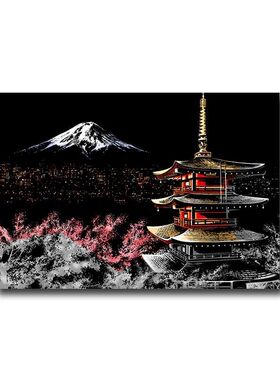 炫彩儿童刮刮画城市夜景创意手工DIY生日礼物成人解压艺术刮画纸