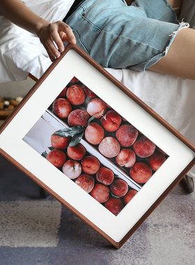 实木圆角画框定制打印照片挂墙装裱大字画相框24婚纱照片框16寸20