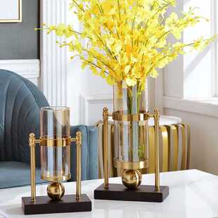 现轻奢花摆件客厅插花餐桌干花电视柜家居软装饰品跳舞兰花艺