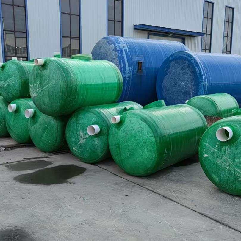 家用农村三格厕所污水化粪池100立方三格式隔油池玻璃钢沉淀池