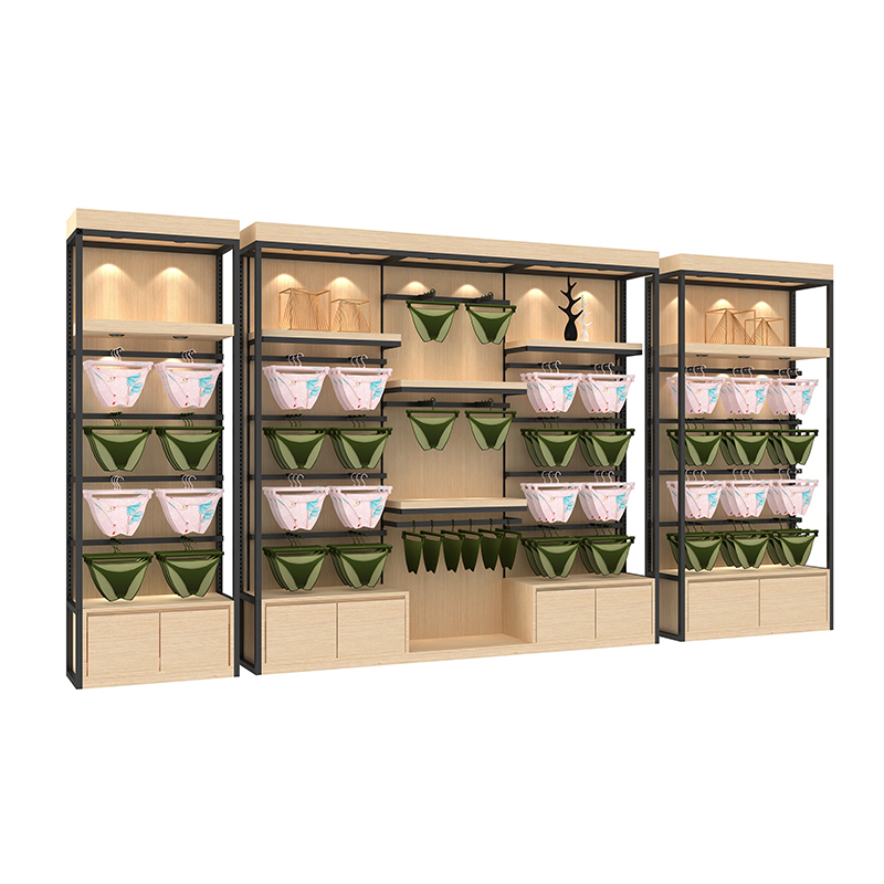 靠墙服装店展示架文胸正挂侧挂落地内裤陈列烤漆内衣店多功能货架