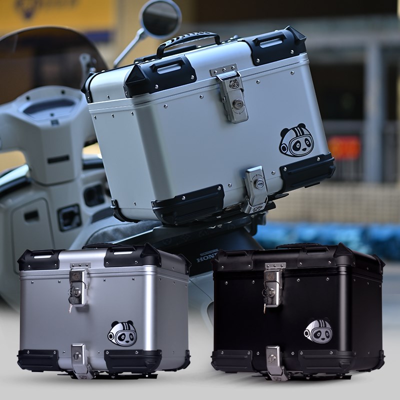 摩托车轻量化踏板车电动车飞度4固定快拆铝合金防水后尾箱