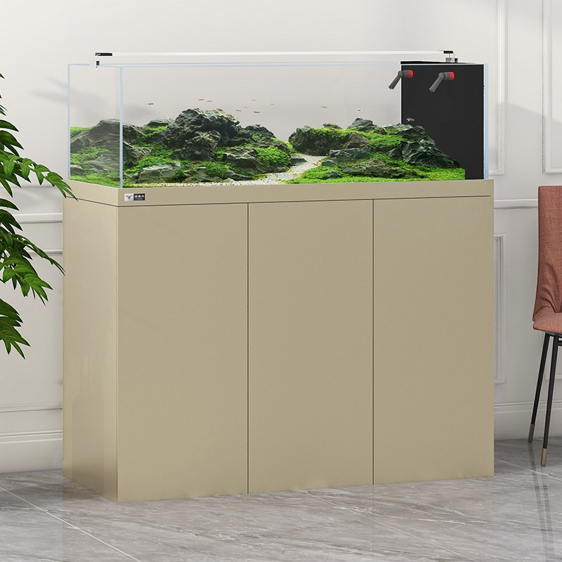 特氏客厅超白玻璃溪流南美落地底滤鱼缸创意造景三湖慈鲷水族箱