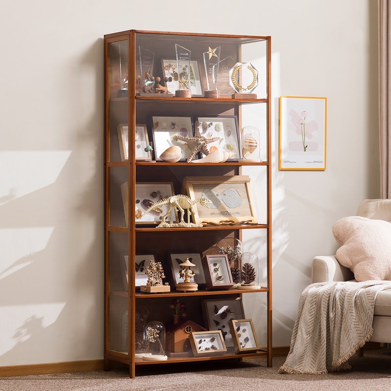 手办展示柜摆件家陈列柜家用防尘收藏储物柜收纳柜子产品置物货架