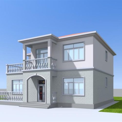 12x10.6二层漂亮别墅设计图纸效果图实用经济农村自建房施工图纸