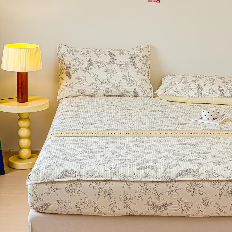 全棉抗菌床笠0.9m1.2x1.5米1.8床垫防滑保护套罩秋冬季加厚可定做