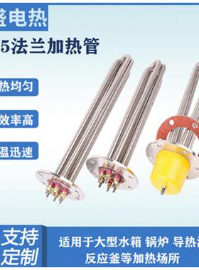 115mm法兰加热管380V导热油水箱220V锅炉加热棒大功率法兰电热管