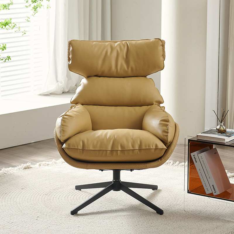 单人沙发椅北欧轻奢设计师旋转休闲椅现代客厅书房椅阳台懒人沙发