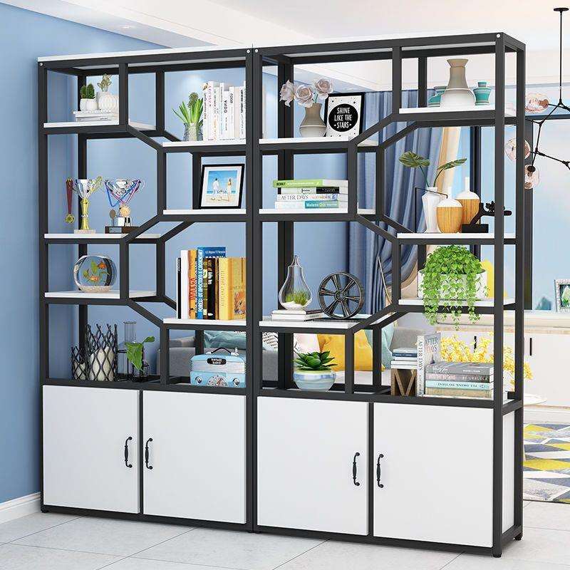 创意置物架客厅隔断柜多层书架家用储物展示架铁艺收纳架搁板格坤