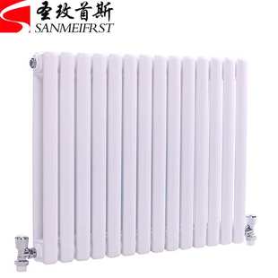 厂家售1.5厚钢制暖气片家用5025片头钢制椭圆管钢二柱散热器