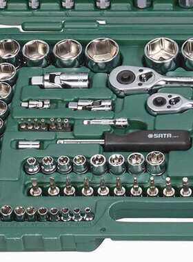 世达120件套汽车维修工具箱套筒棘轮扳手修理工具组合套装09014 A