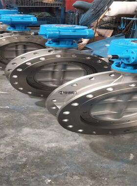 不锈钢偏心三气动法兰-6P型号D643W参数蝶阀