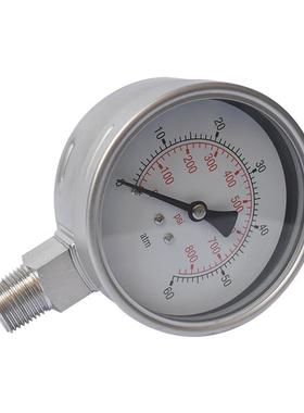 供全不锈钢压力表耐酸耐碱压力表径向压力表工厂直供YNBF10060kg