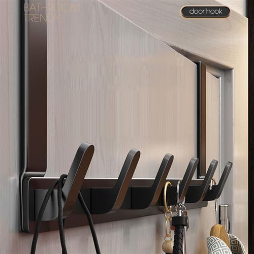 门后挂钩挂衣架卧室门上免打孔无痕门背式收纳置物衣服挂架衣帽钩