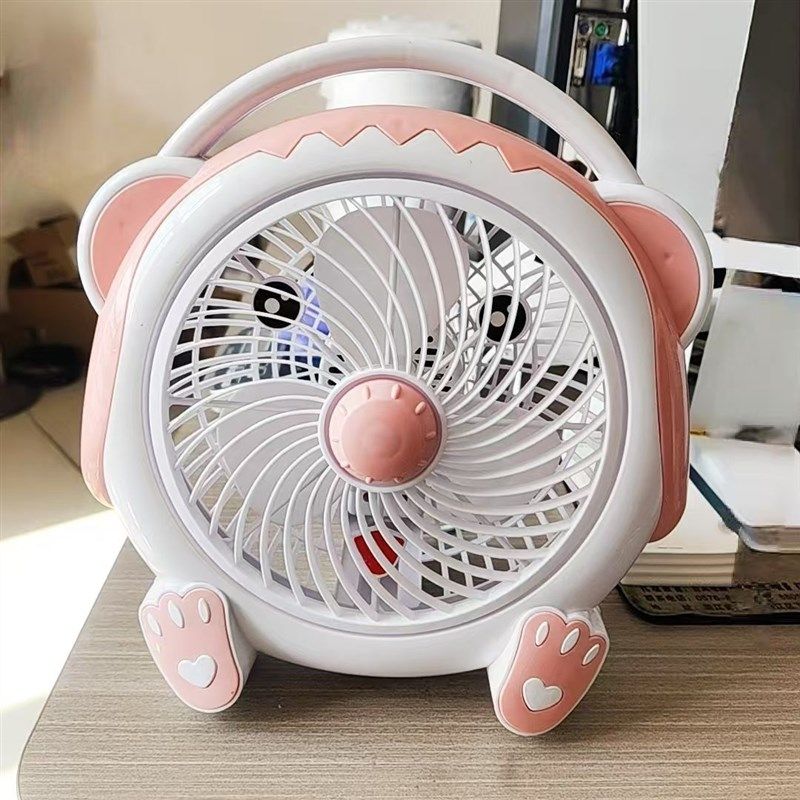 卡通电风扇风扇台式小型转页学生宿舍风力迷你家用办公室台扇
