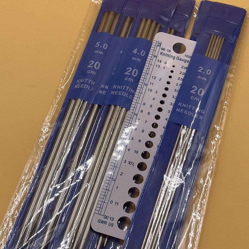 20厘米织袜子玩偶专用不锈钢空心针手工编织毛衣针工具15厘米超短