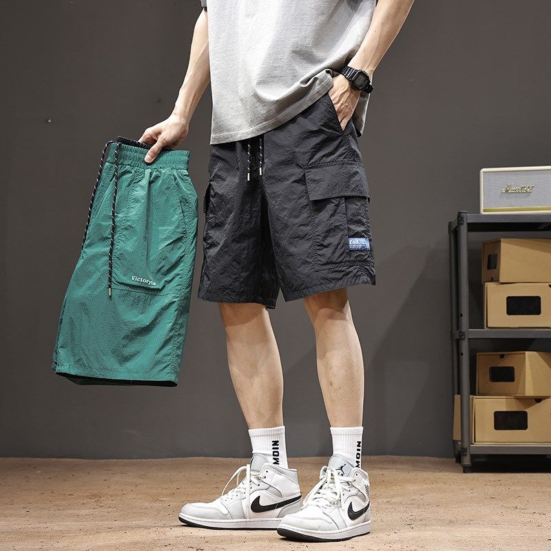 双面穿休闲 短裤男士2025新款夏季美式潮牌冰丝速干 干工装五,男装,短裤,淘宝优惠券,粉丝福利购,淘宝优惠卷