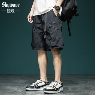 短裤 潮流户外运动中裤 男夏季 速干休闲五分裤 宽松大码 冰丝凉感工装