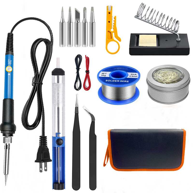 电烙铁60w恒温烙铁电子维修焊接带开关五金工具万用表套装 电焊笔
