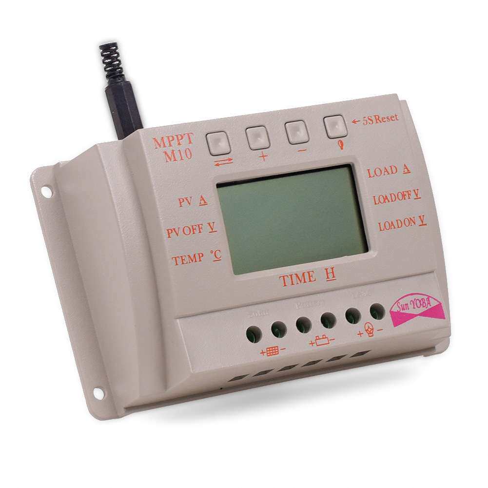 PWM12V24V10A太阳能控制器M10电量电压电流显示太阳能充电控制器