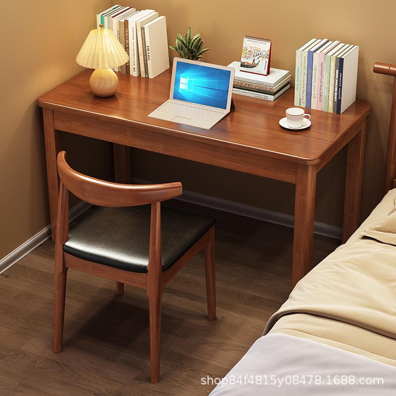 全实木书桌书房工作台简易电脑桌办公桌简约家用卧室学生写字桌子