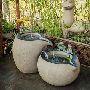 汉韵堂创意落地流水摆件客厅民宿循环水景观室内喷泉装饰景观摆设