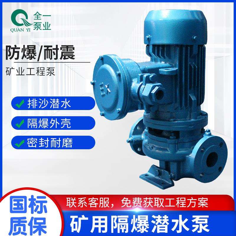 GD防爆排沙管道污水泵 石油煤矿工业2.2KW矿用隔爆型渣浆排污泵