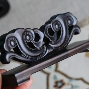 木质笔架紫光檀黑檀木明式书卷毛笔架笔挂笔搁文房四宝套装