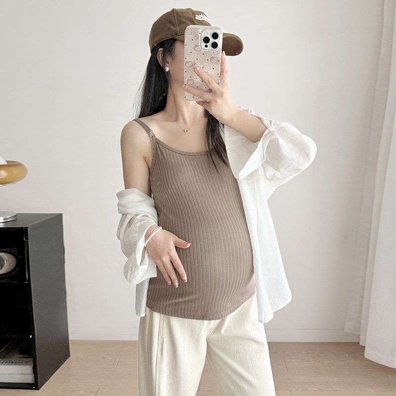 孕妇吊带背心内搭带胸垫可哺乳女夏季孕妇装2025新款春夏打底上衣,孕妇装/孕产妇用品/营养,吊带/背心,淘宝优惠券,粉丝福利购,淘宝优惠卷