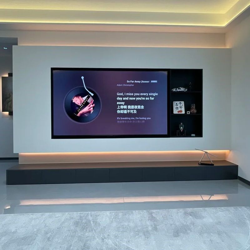 悬浮电视背景壁龛不锈钢电视机壁龛嵌入式85寸75背景墙金属电视柜,家装主材,壁龛,淘宝优惠券,粉丝福利购,淘宝优惠卷