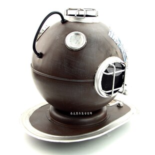 复古铁艺工艺品摆件老式潜水员帽子头盔酒吧创意装饰餐厅摆设礼物