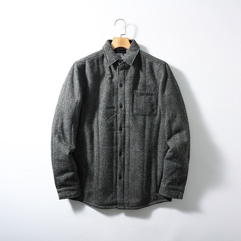 美式休闲!羊毛彩点毛呢衬衫!冬季男士长袖加厚夹棉保暖棉衣外套,男装,棉衣,淘宝优惠券,粉丝福利购,淘宝优惠卷