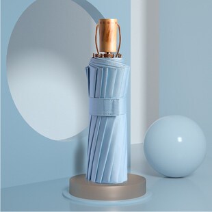 16骨折叠晴雨两用雨伞黑胶防晒女手动超轻铝合金男女三折手动礼品