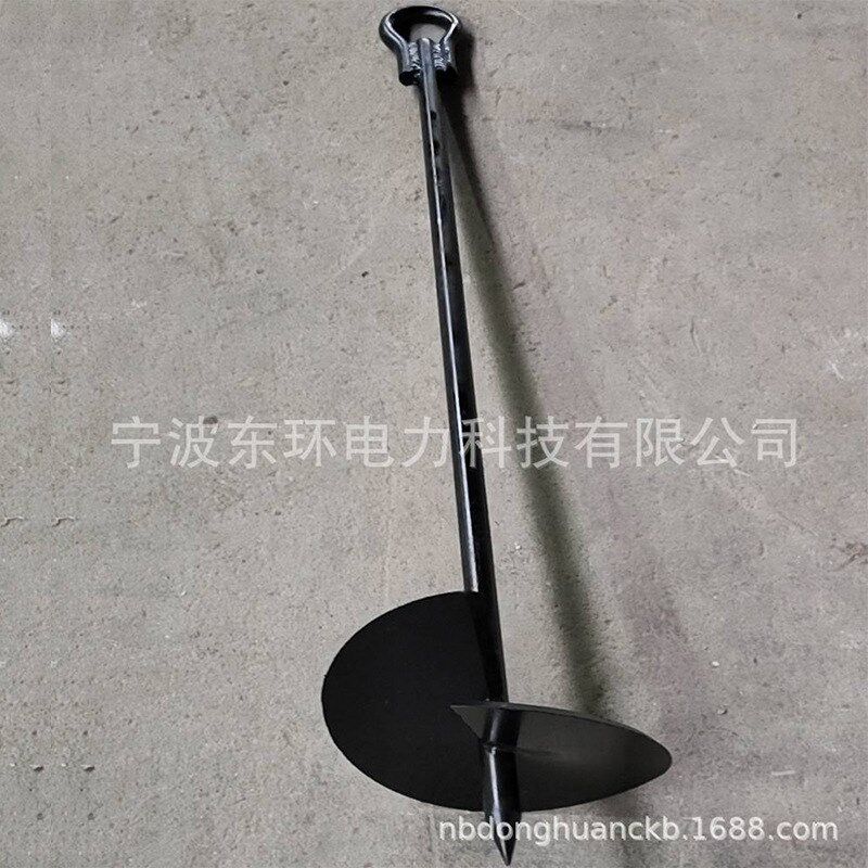 螺旋地锚临时地锚钢桩钢钻地桩拉线地钩 1T3T5T螺旋地锚钻