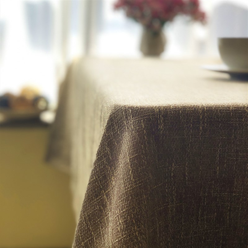 北欧现代简约棉麻餐桌布茶几小清新台布会议桌咖啡厅圆桌办公书桌