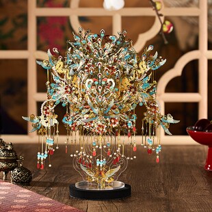 拼酷九龙九凤冠3D金属拼图国风拼装模型摆件送女友情人节结婚礼物