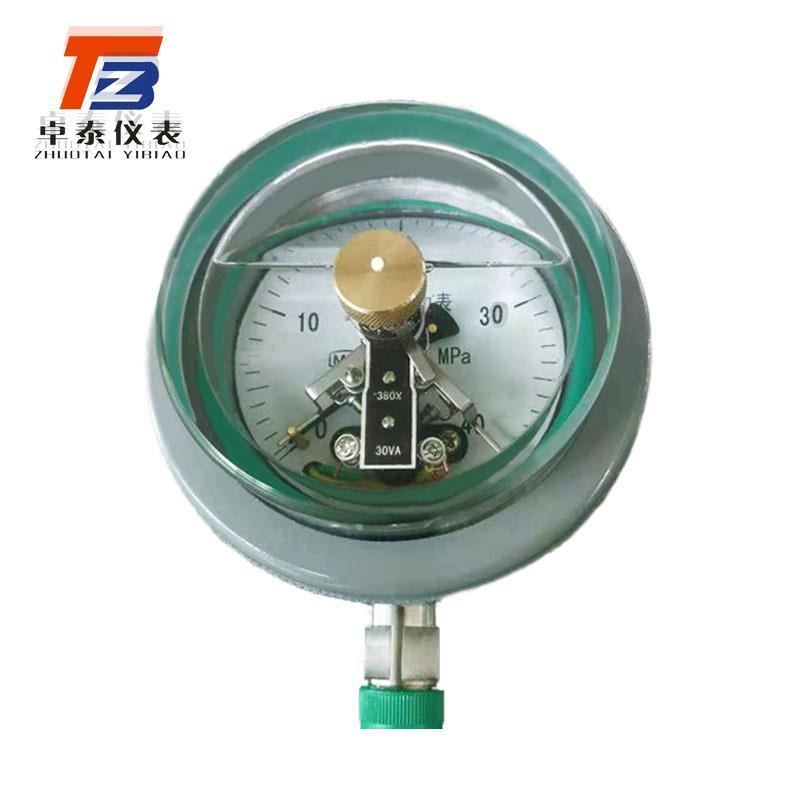 宁夏防爆电接点耐震压力表 铸铝材质0-5.0MPa铝合金加厚压力表