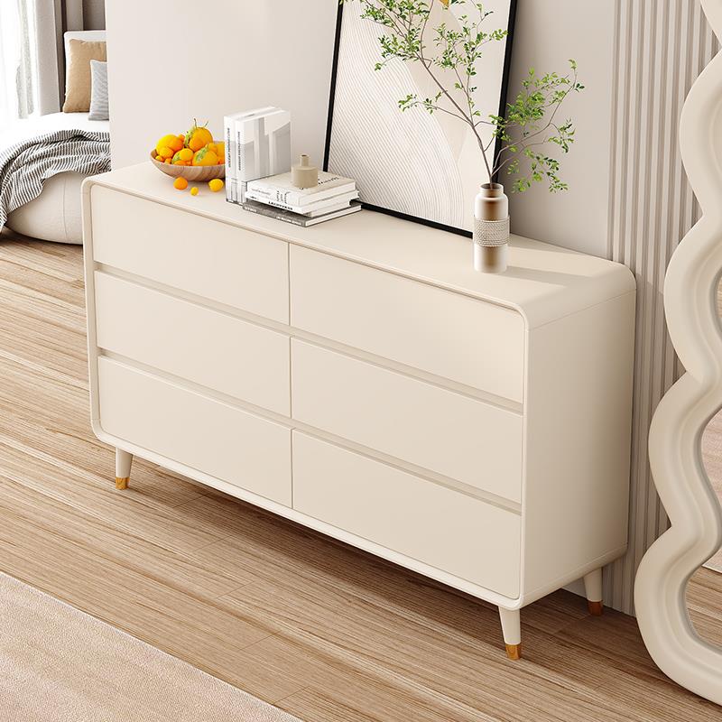 my法式奶油风五六斗柜轻奢实木抽卧室收纳床尾柜现代玄关储物柜