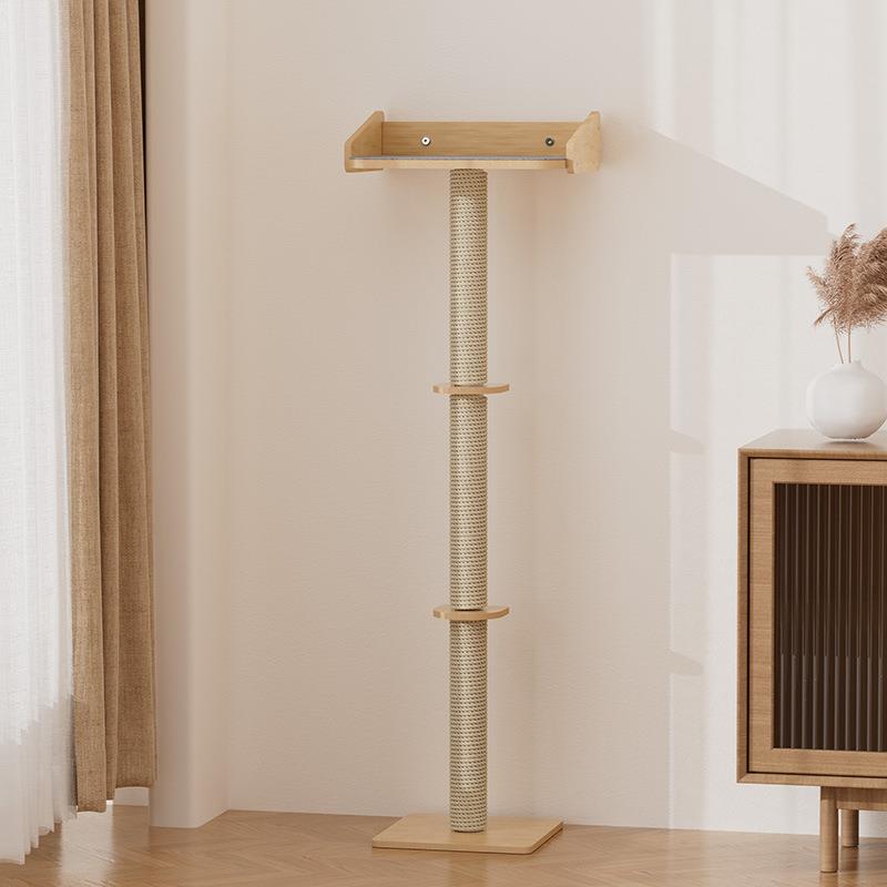 猫爬架家用通天柱猫抓板猫窝猫树一体靠墙占地小猫跳台实木猫架子