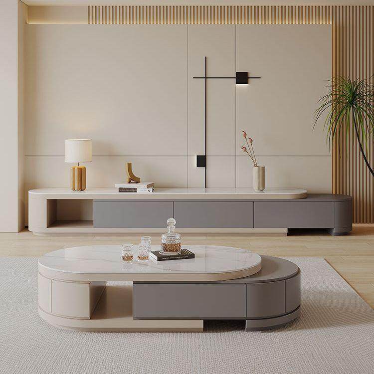 轻奢奶油风伸缩岩板茶几电视柜现代简约客厅家用大小户型新款茶几,电子元器件市场,其它元器件,淘宝优惠券,粉丝福利购,淘宝优惠卷