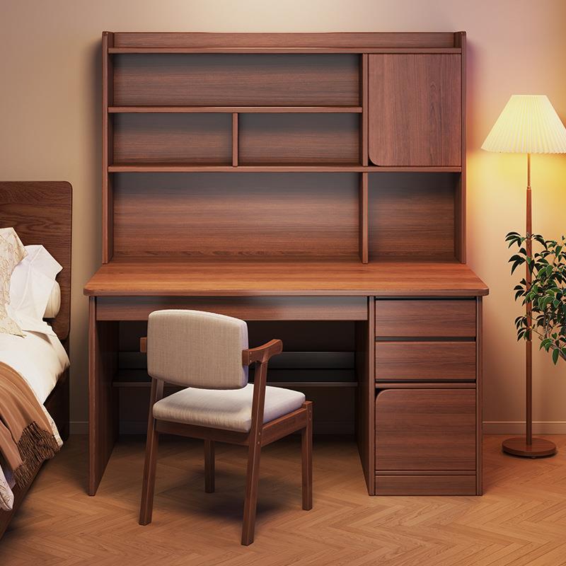 书桌书柜一体桌家用简易电脑桌办公桌椅小户型学生卧室学习写字桌