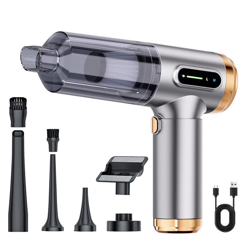 车载吸尘器手持无刷电机大功率吸尘机四合一吸吹一体液晶电量显示