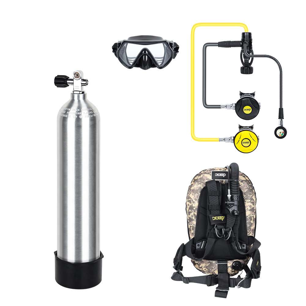 DIDEEP深潜水肺套装6L深海潜水装备全套气瓶整套潜水神器BCD背飞