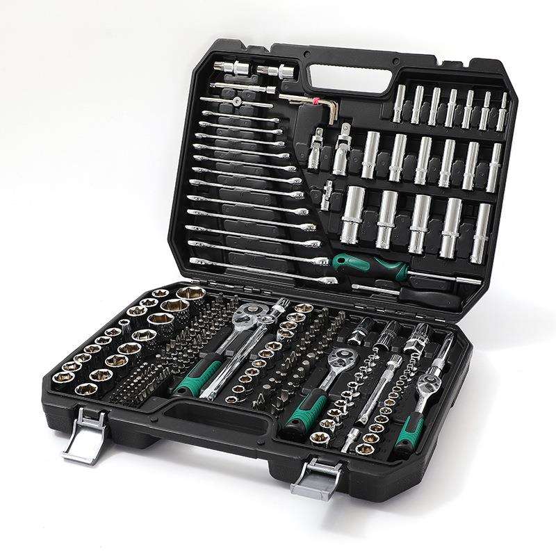 216PCS黑盒组套工具箱棘轮扳手铬钒钢套筒多型号组合汽车维修工具