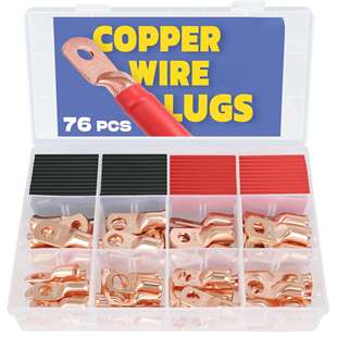套件AWG 跨境货源美规AWG76PCS铜线接线片带热缩管