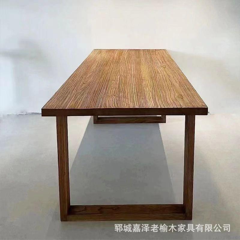 老榆木书桌门板茶桌家用餐桌旧木板风化木桌面实木吧台飘窗台厂家