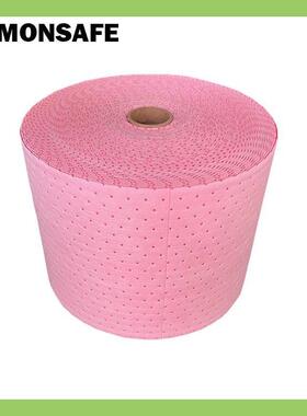 LEMONSAFE粉色吸液棉卷化学品吸附棉防酸碱溶剂吸收垫HRL03