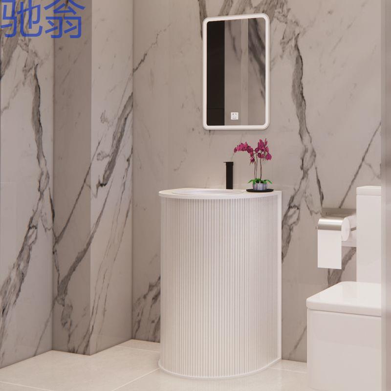 yp7小型立柱台盆彩色落地式工业风洗漱台烧烤餐饮简易商用一体洗