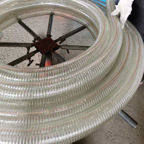 耐高压颗粒输送钢丝软管PVC透明钢丝螺旋塑料软管